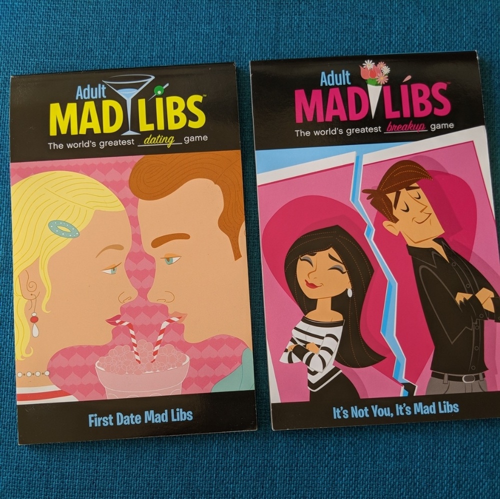 ❤️First Date/Breakup💔Mad Libs❤️notepads💔
